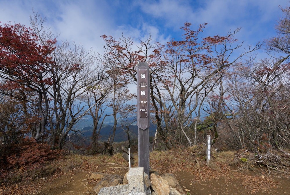<p>傾山頂上。こじんまりとしている。</p>