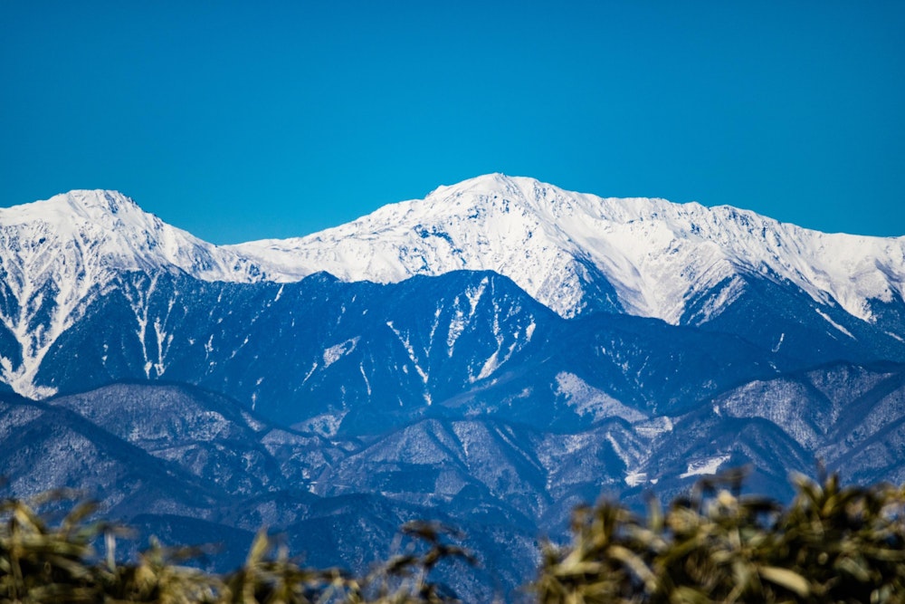 <p>南アルプスの山々もよく見えた。</p>