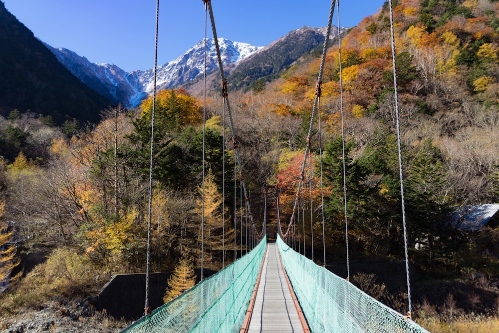 <p>北岳登山の大拠点、広河原から。<br>ふもとは秋、稜線は冬だ。</p>