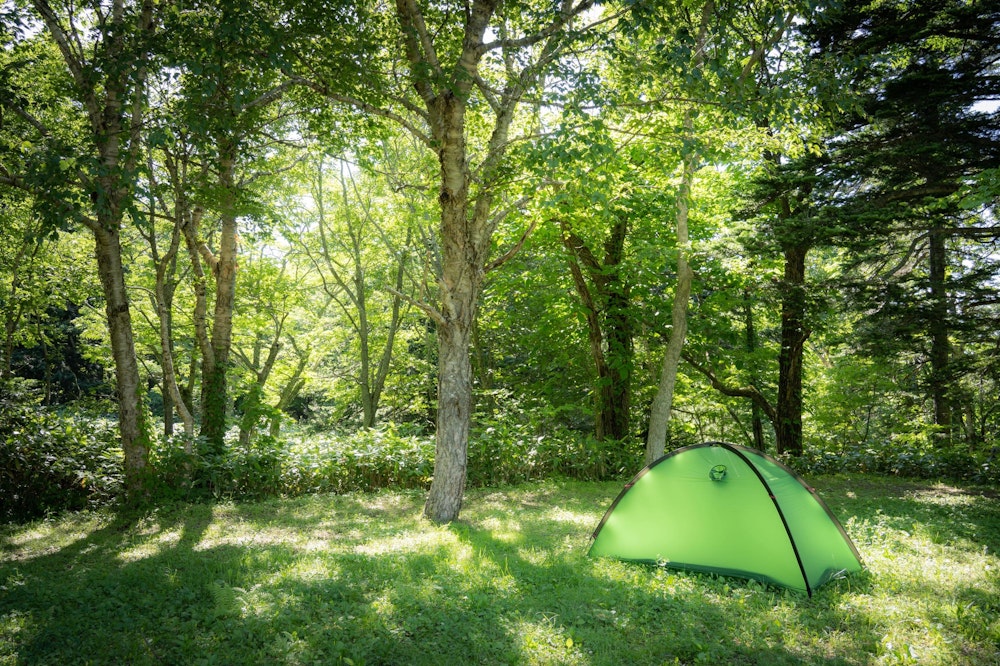 <p>山頂は霧に包まれてしまったので写真はなし。<br>下山して、野営場に張ったままにしていたテントを撤収して町に帰る。</p>