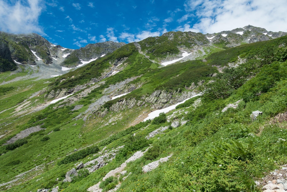 <p>やっぱりアルプスは青空が似合う。</p>