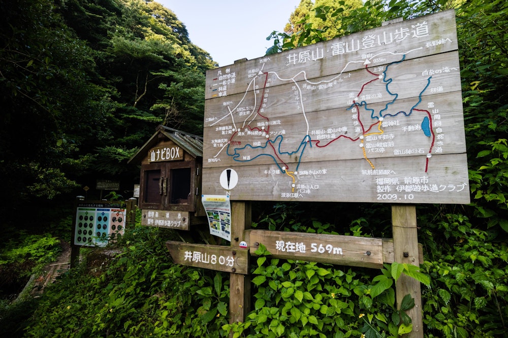 <p>水無登山口から井原山を経て、雷山まで足を伸ばして往復する。<br>オオキツネノカミソリが咲いているのは、水無登山口から井原山までの間だ。</p>