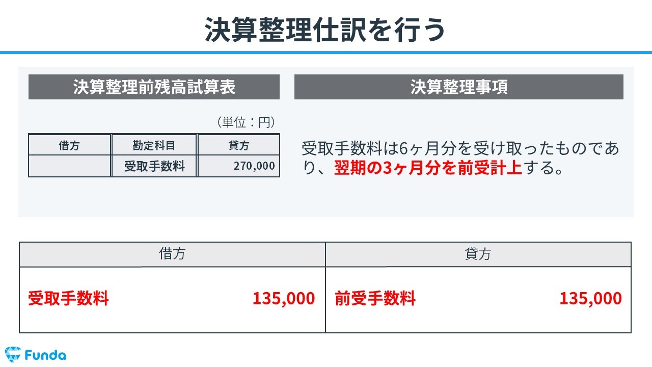 ④決算整理仕訳を行う