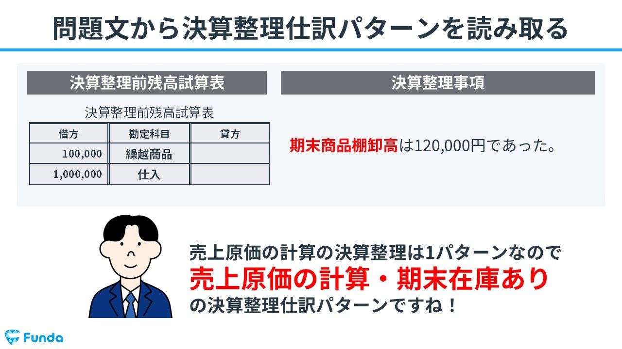 ②問題文から決算整理仕訳のパターンを読み取る