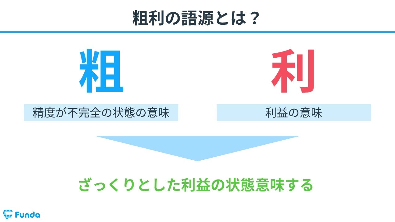 粗利（売上総利益）の語源とは？図解で解説