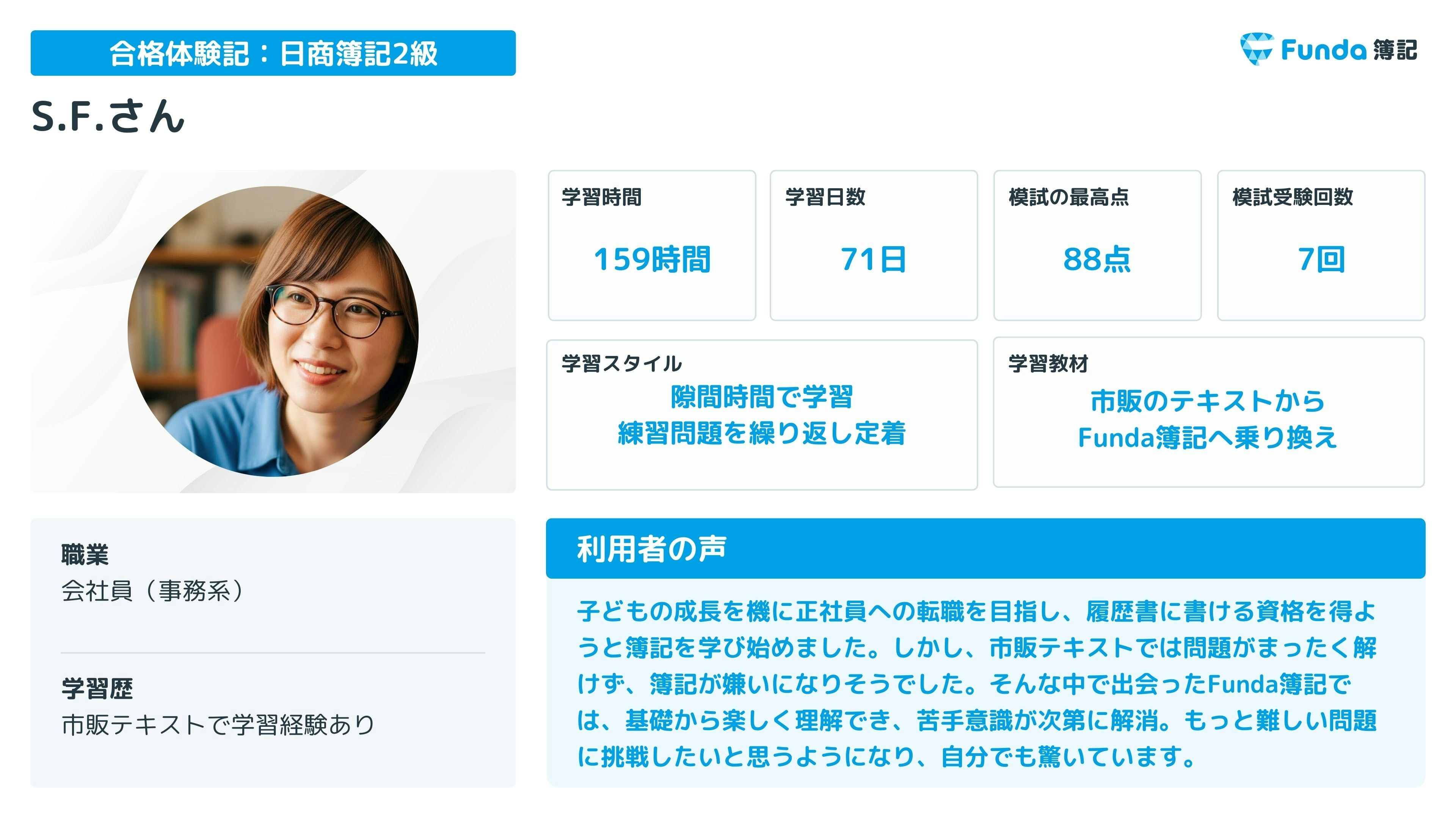 S.F.さんの合格体験記