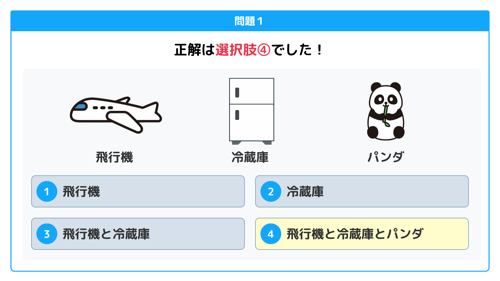 リースのクイズ：正解発表