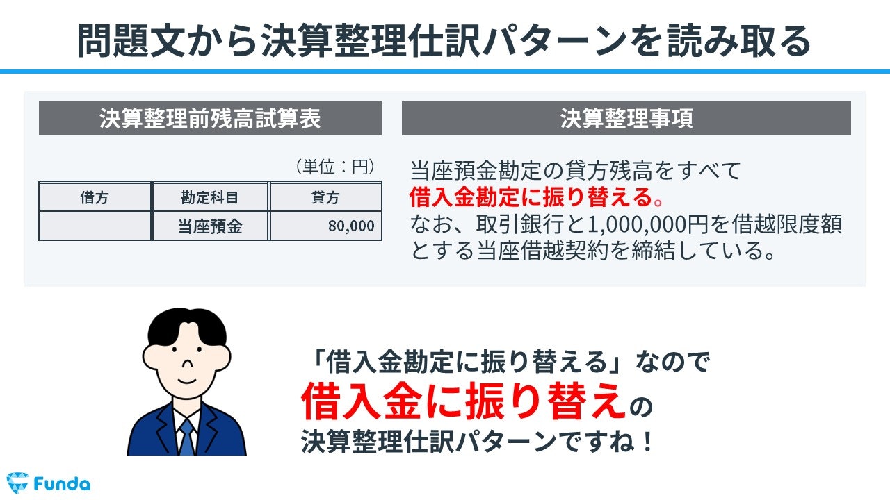 問題文から決算整理仕訳のパターンを読み取る