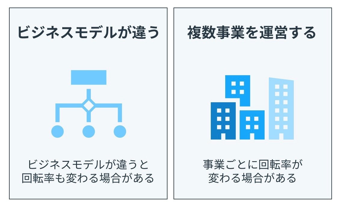 総資産回転率を使う際の注意点