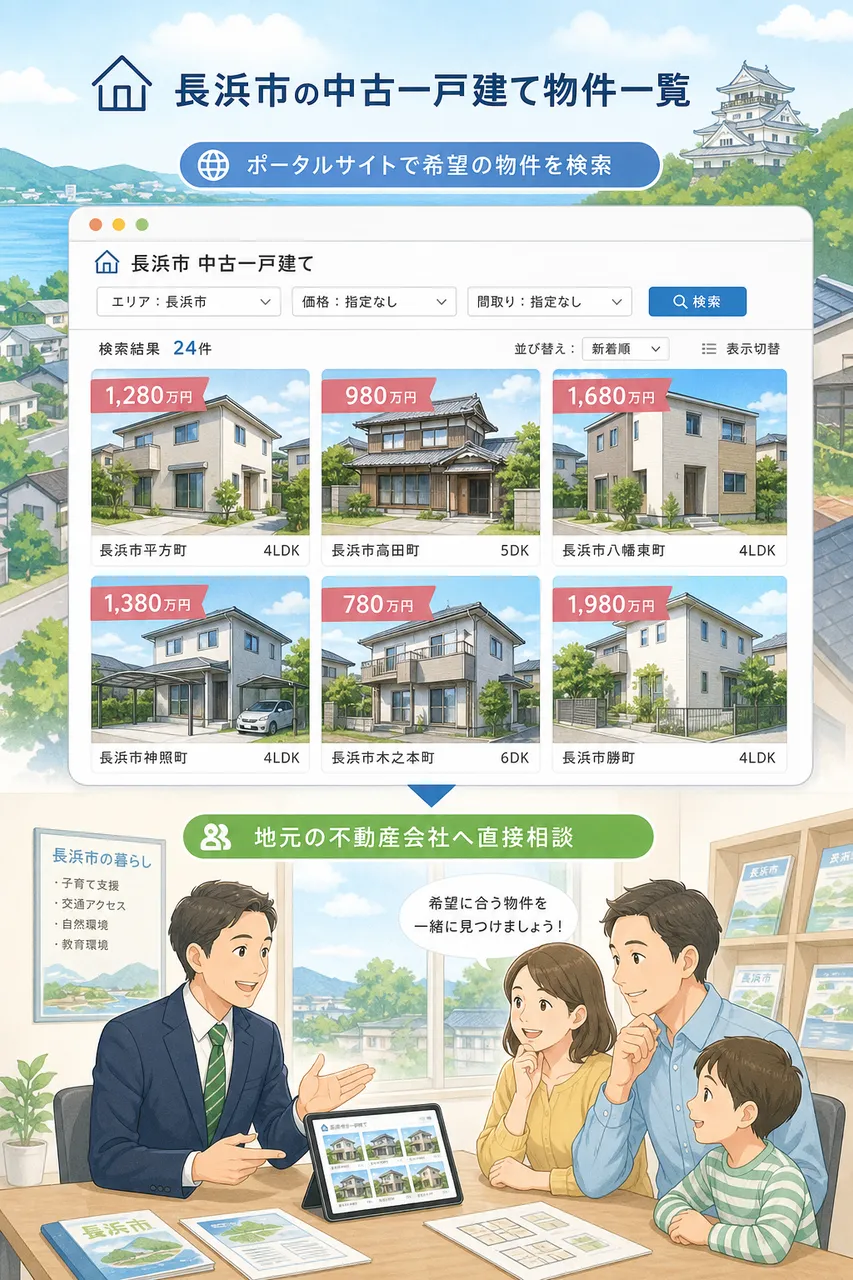 戸建て物件を検討しているイメージ