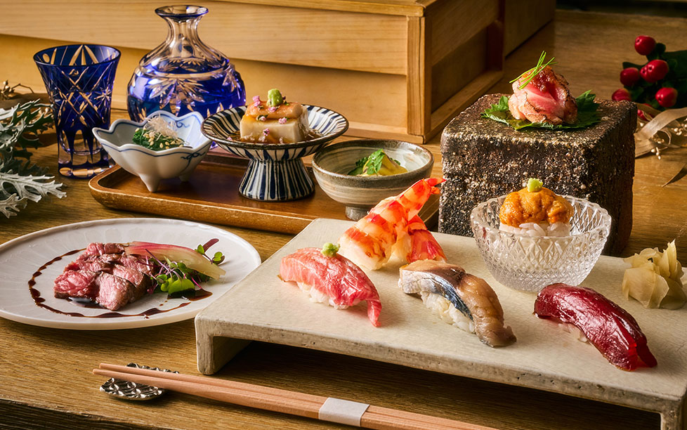 寿司、フェスティブ、コース、アンダーズ 東京、ディナー、和食、ホテル,