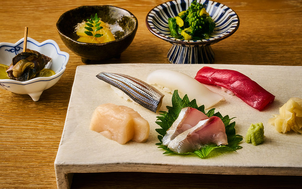 sushi,dinner course