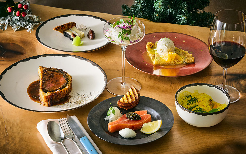 フェスティブ、ディナー、スペシャルコース、牛肉、アンダーズ 東京、ホテル、シーフード