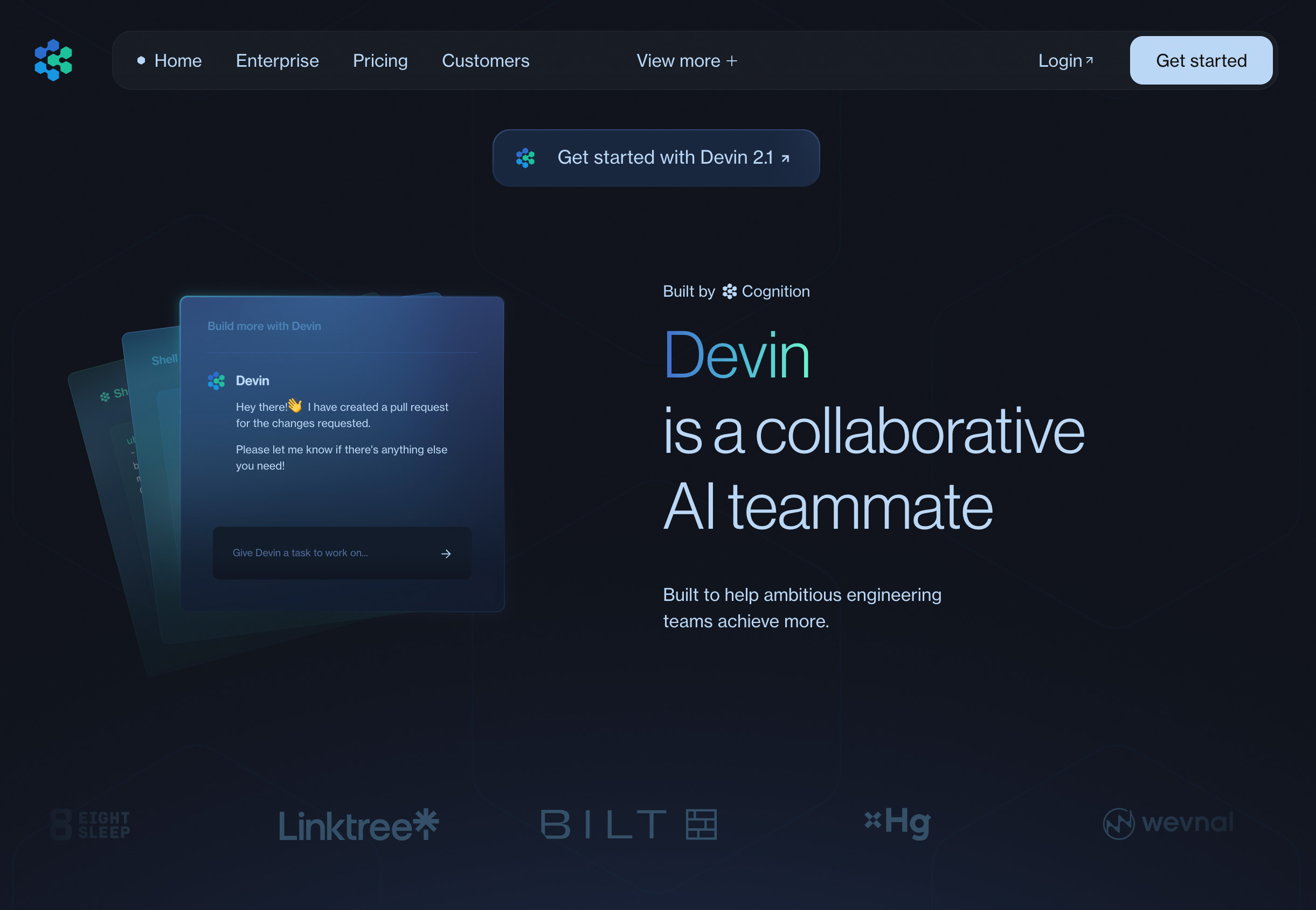Devin Webサイト