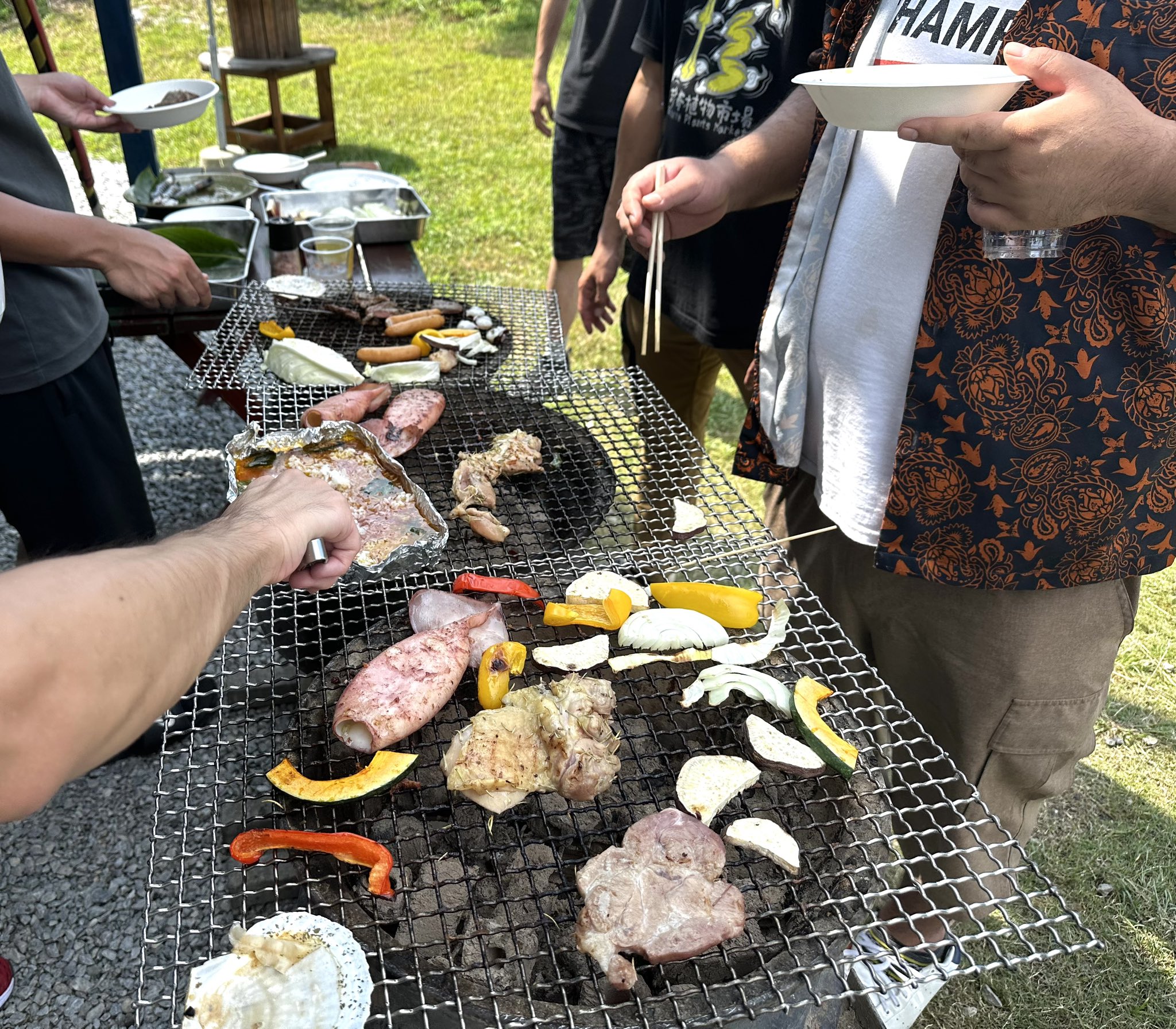 海を見ながら美味しいバーベキューを楽しみました。