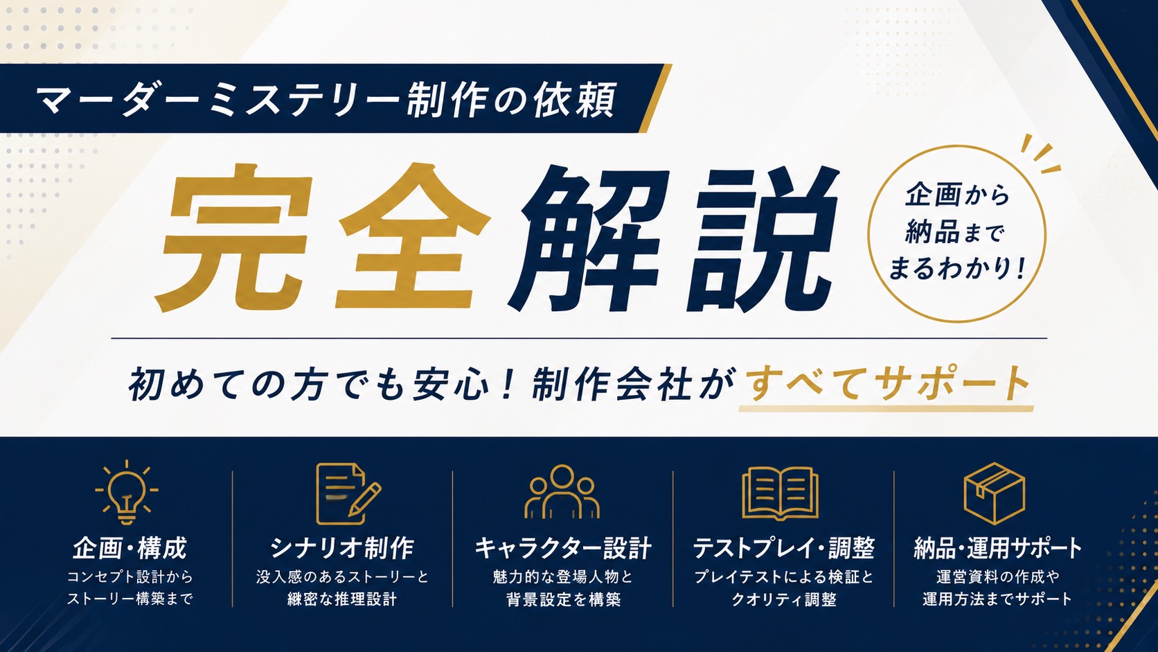 マーダーミステリー制作の完全ガイド|流れ・費用・依頼先の選び方を制作会社が解説