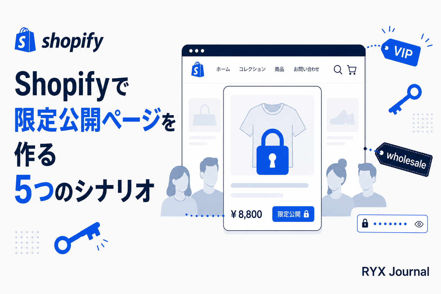 【Shopify】商品やページを限定公開する5つのシナリオ｜ノーコードで実現するアクセス制御アプリRYX Gate のサムネイル