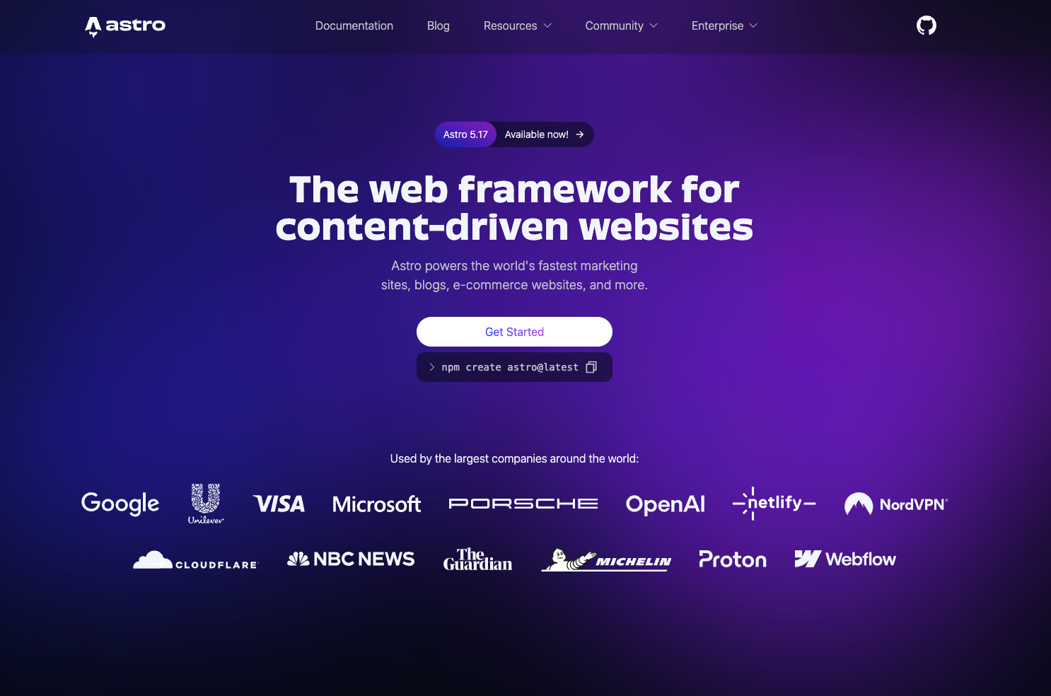 Astro公式サイト