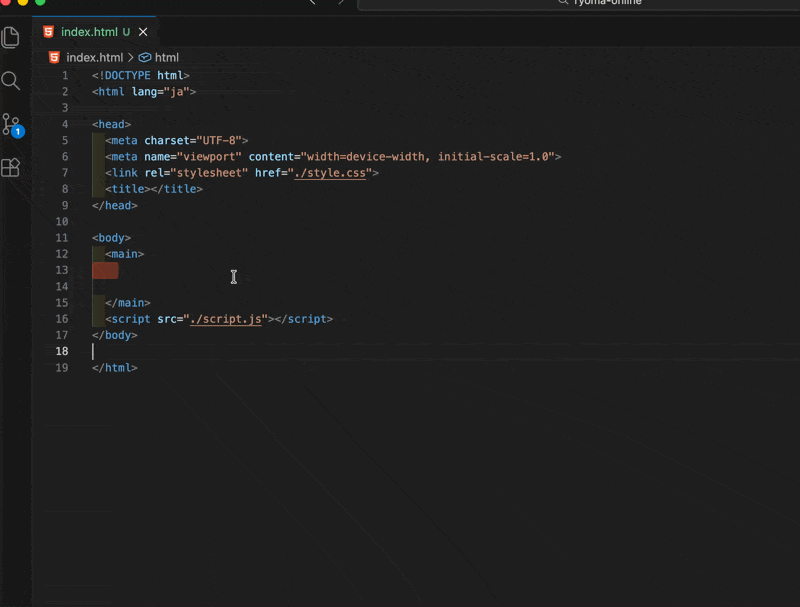 「sw」と入力するだけでswiperのテンプレートが出せる