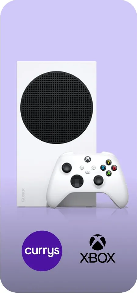 カリーズとXboxによるAudiomob出稿事例のビジュアル。Xbox Series Sと両社のロゴ