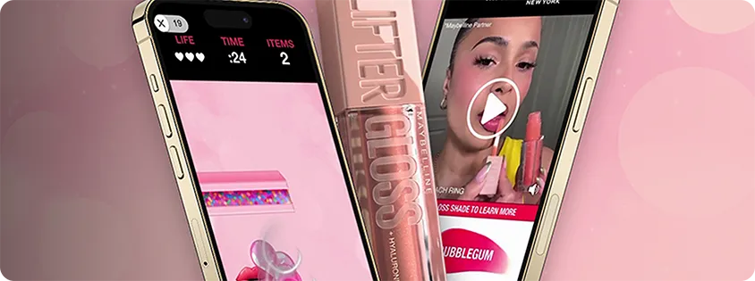 Maybellineが『Candy Crush Saga』内で展開したリワード動画・プレイアブル広告の公式事例画像