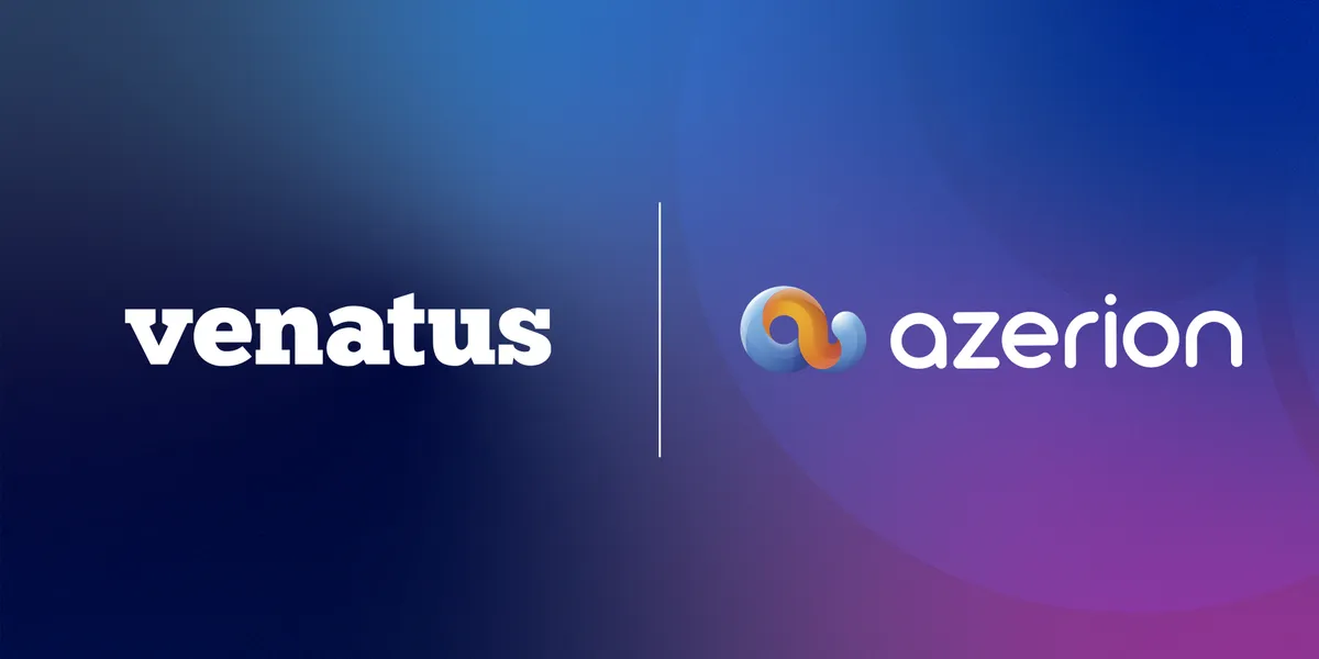 AzerionとVenatusの提携発表を伝える公式ビジュアル