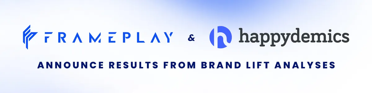 Frameplay と Happydemics による2024年3月のブランドリフト調査結果を示す公式図解