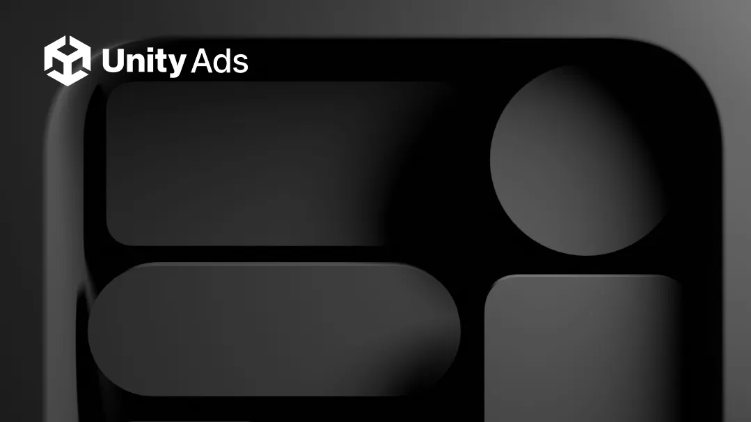 Unity Adsの製品カード画像(黒地にUnity Adsロゴ)