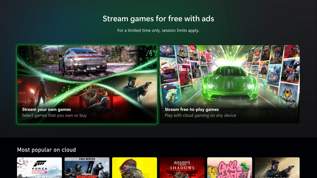 Xbox広告付きゲームストリーミングテスト開始を発表するXbox Wire公式記事のヘッダー画像