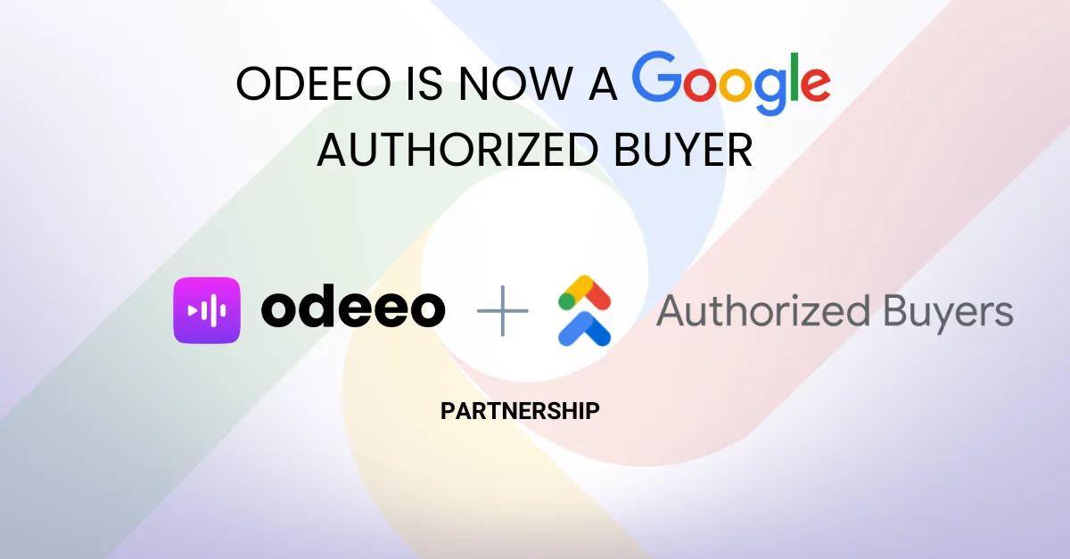 GoogleとOdeeoのパートナーシップを表す公式イメージ