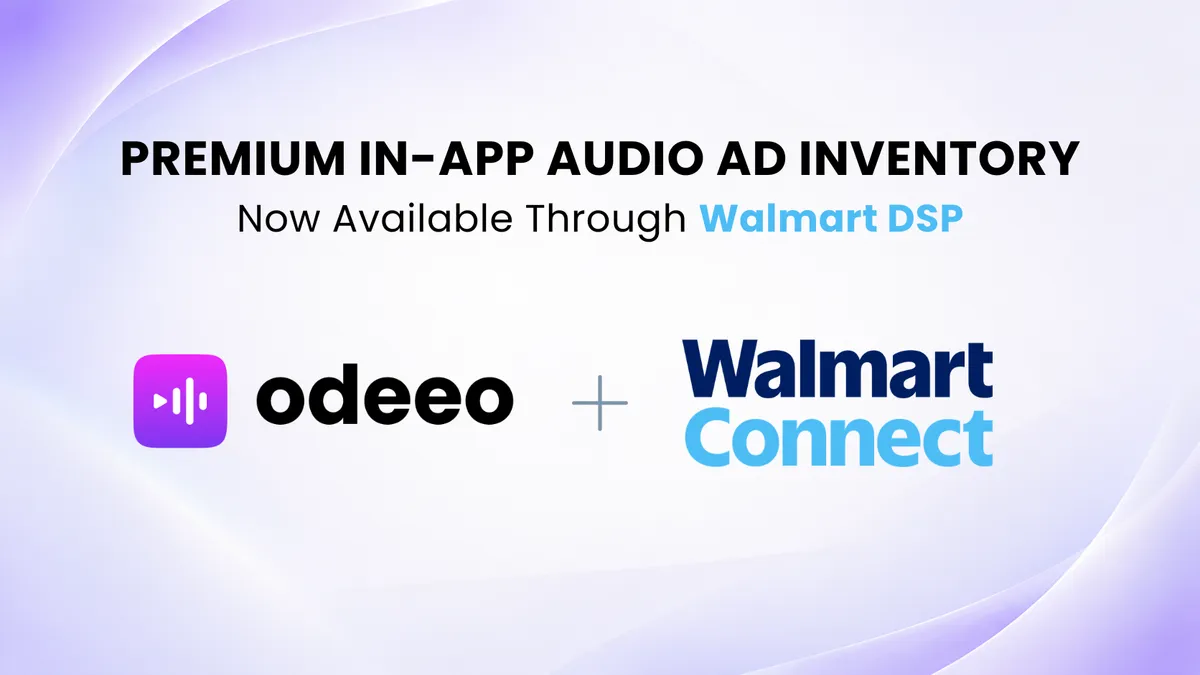 OdeeoとWalmart DSPの連携を示す公式告知イメージ