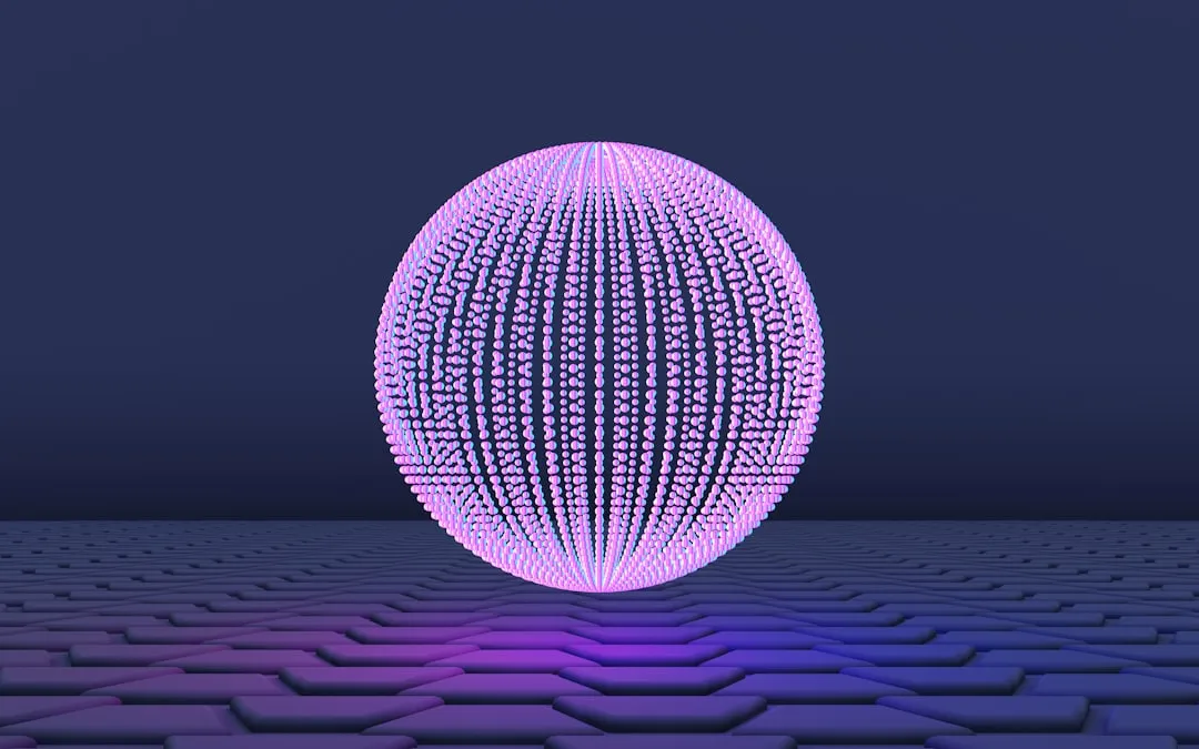 AIを活用したデジタルクリエイティブ制作のイメージ：抽象的なパターンと技術的なテクスチャ