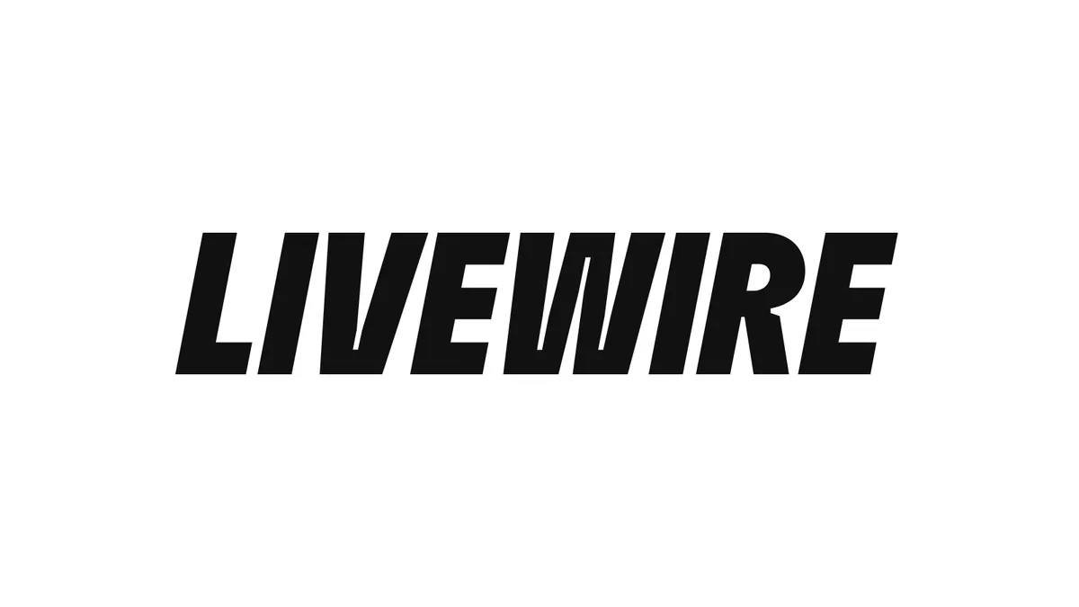 Livewire(ライブワイヤー)のロゴ。黒い斜体で「LIVEWIRE」と書かれたワードマーク