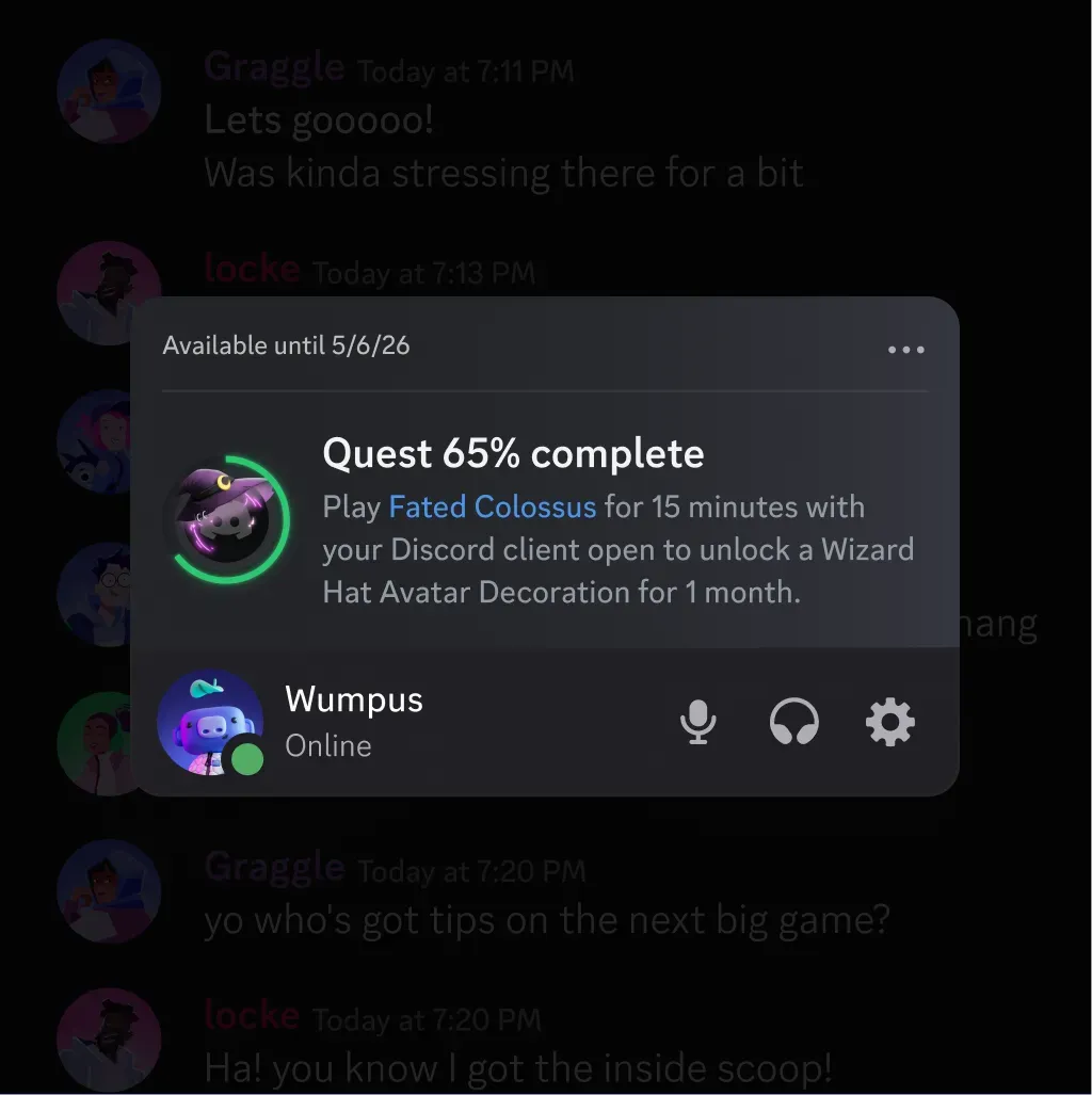 Discord Questsの仕組みを説明する公式ステップ図（ステップ2）