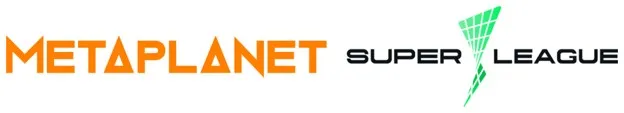 メタプラネットとスーパーリーグのロゴを横に並べた発表用ビジュアル
