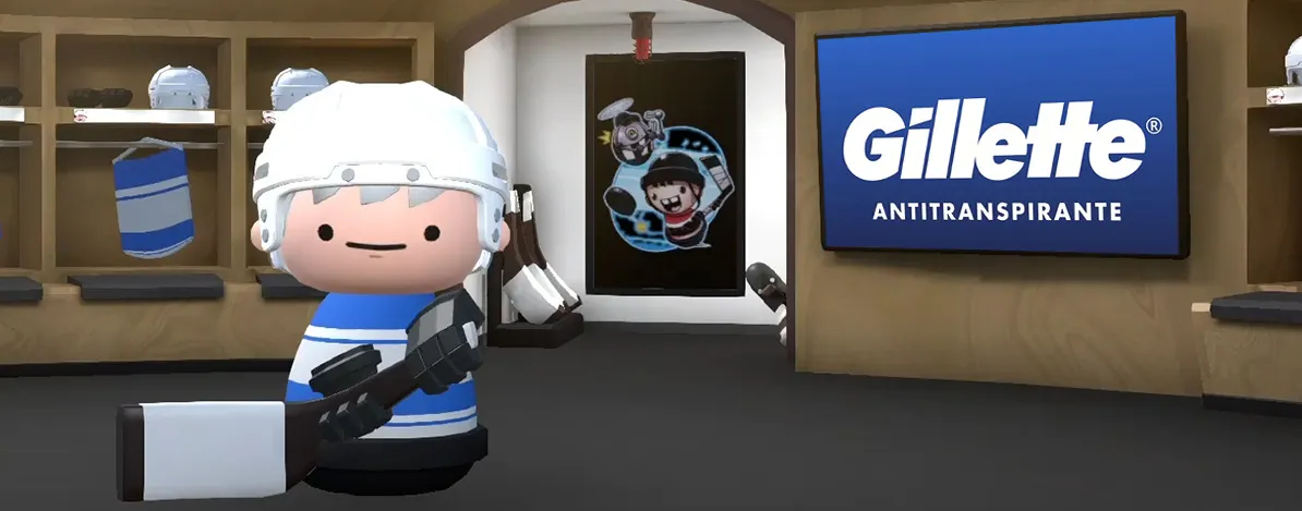 Slapshot: Rebound内にGilletteのイントリンシック広告が表示されている公式イメージ
