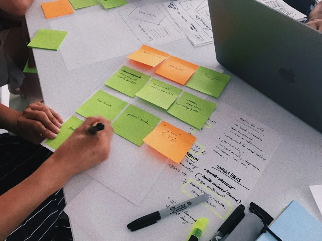 マーケティング戦略のブレインストーミング(ゲーム内広告クリエイティブの7原則イメージ)