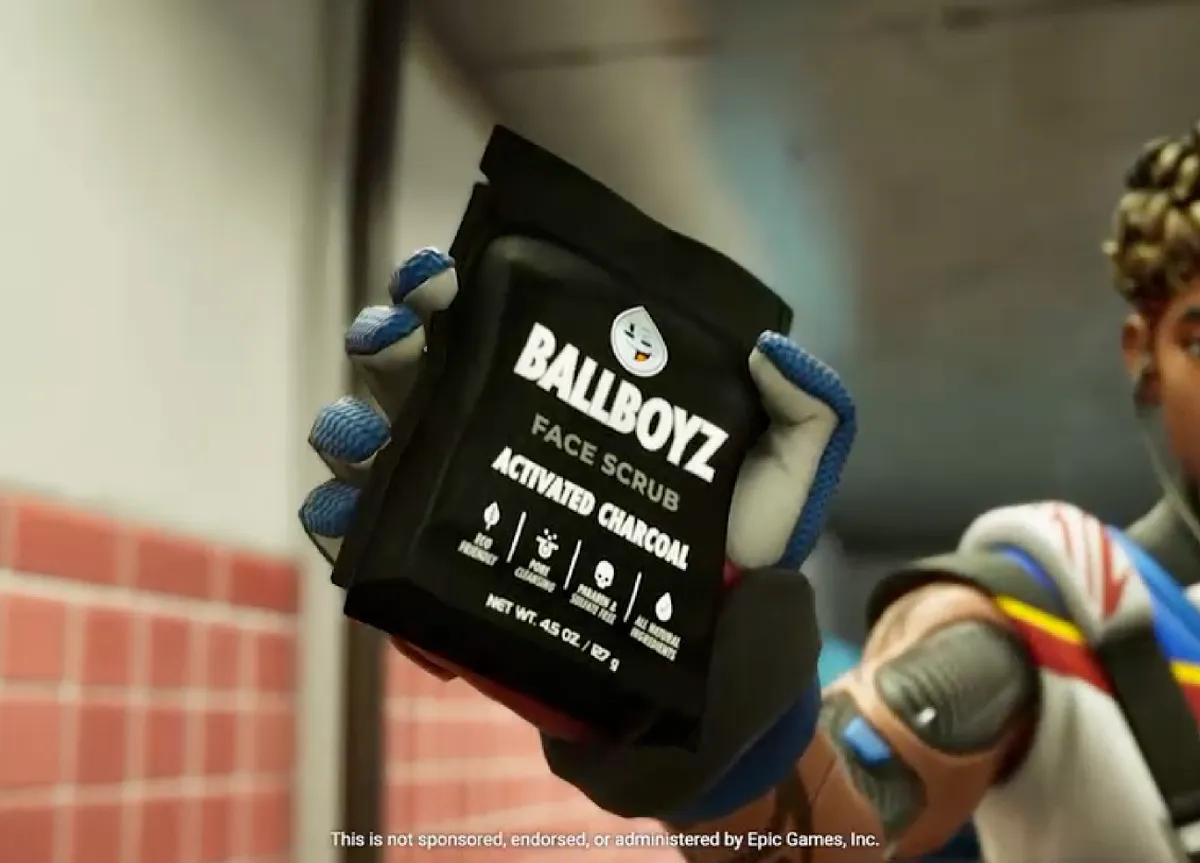 Ballboyzブランドの商品をFortnite内に配置した公式事例画像