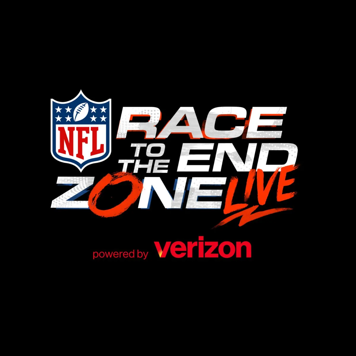 NFL Race to the End Zone LIVE powered by Verizon のロゴ