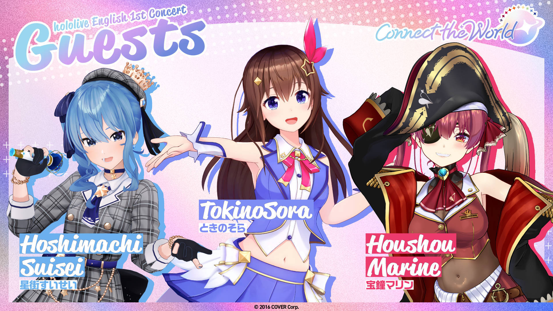 hololive English 1st Concert Connect the World Special Guests, New Merchandise and Sponsorship