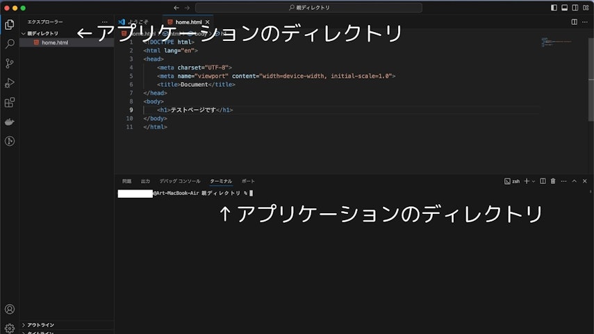 VSCodeの画面