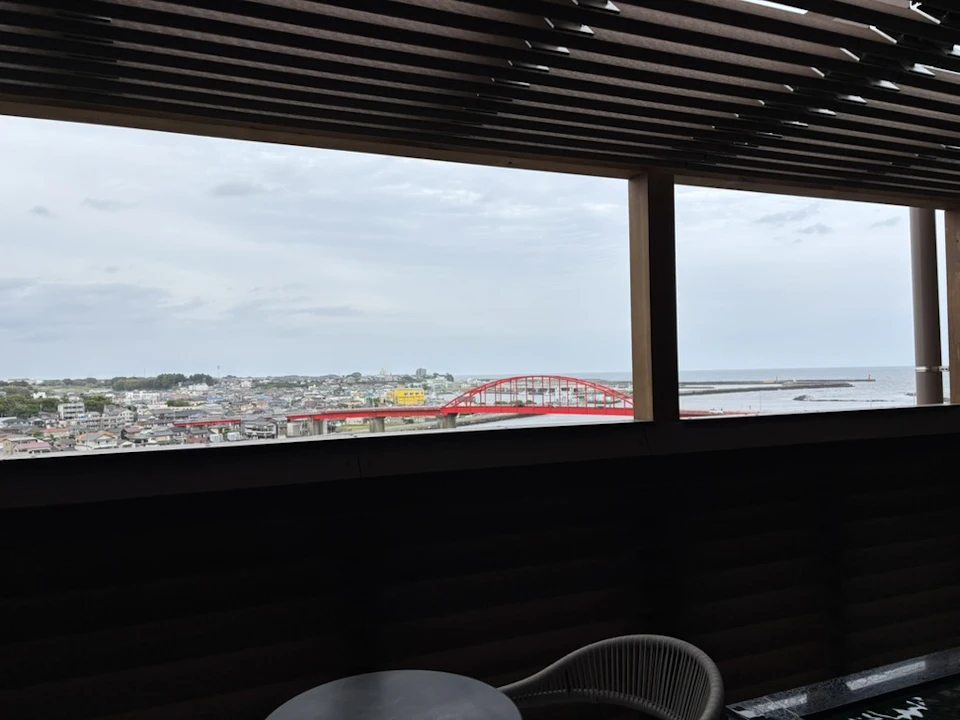客室露天風呂からの眺めの画像
