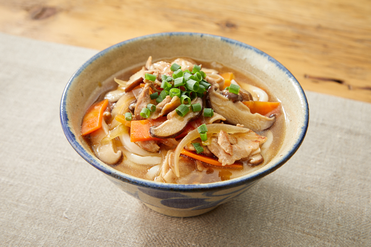 秋の一汁一菜献立レシピ(8)】木曜日「きのこのあんかけうどん 他