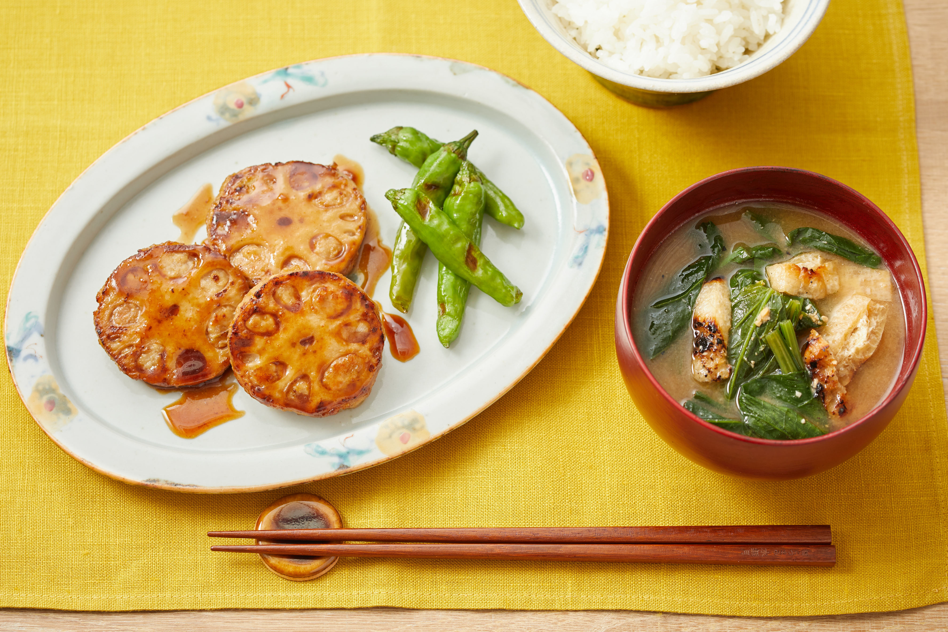 秋の一汁一菜献立レシピ(5)】木曜日「レンコン入り鶏つくね」 他