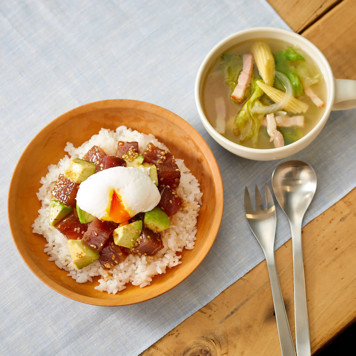 夏の一汁一菜献立レシピ(11)】月曜日「マグロとアボカドのポキ丼 他」 | 東京ガス ウチコト