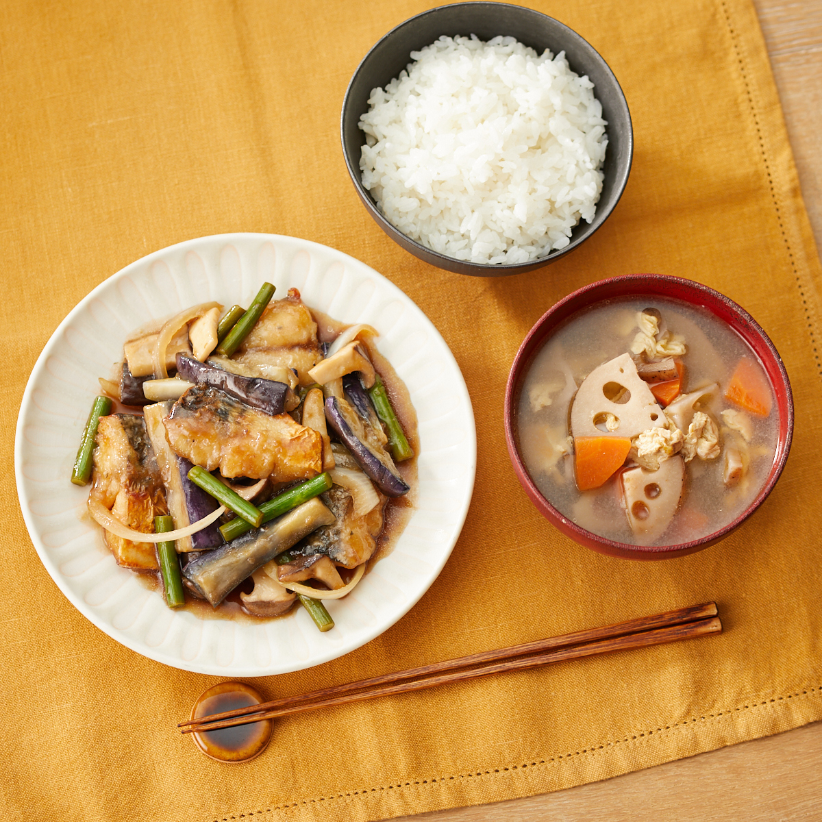 秋の一汁一菜献立レシピ(9)】月曜日「鯖となすの黒酢炒め 他」 | 東京 