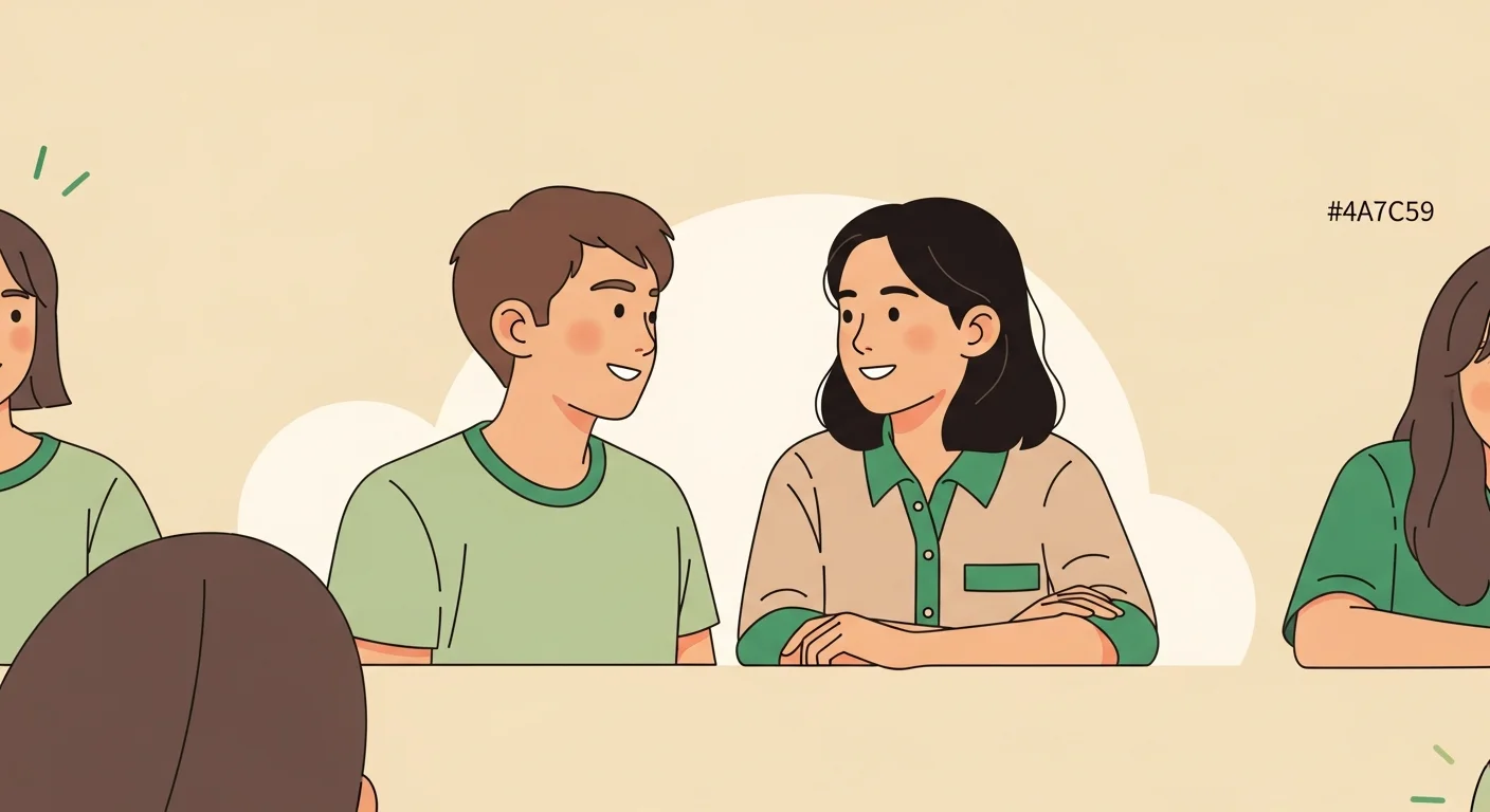 少人数で会話する中学生のイラスト