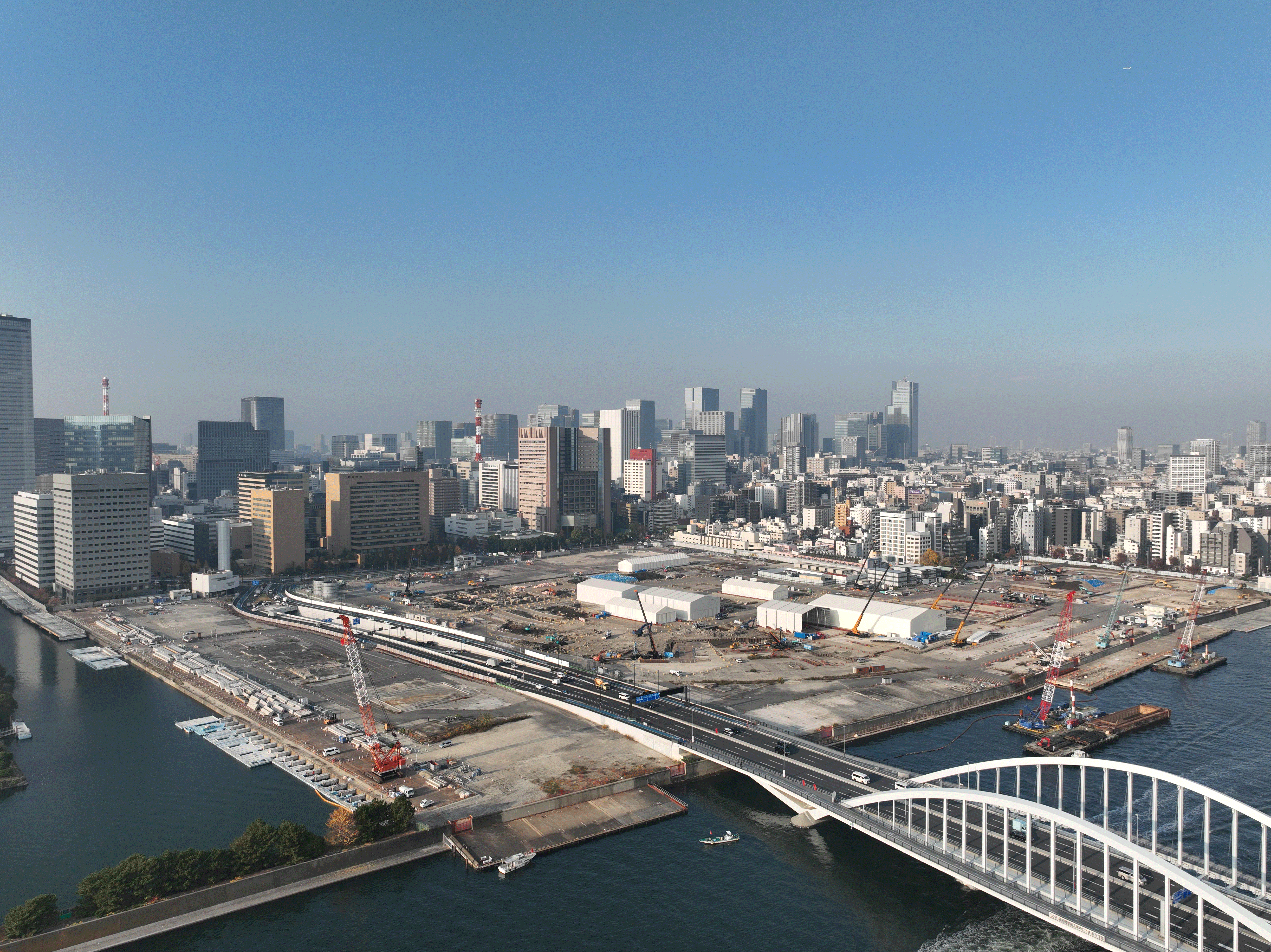 写真１　現場の上空写真