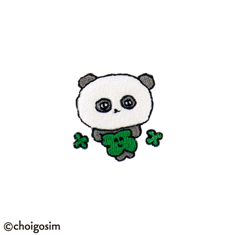 チェゴシム 刺繍 ぱんだゴシムクローバー