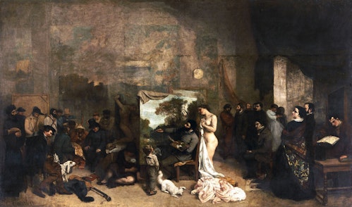 古斯塔夫·庫爾貝《畫家的工作室》（1854-55）